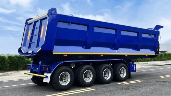 4 Axles 36-40 Cubic Meters Rear Carrying Heavy Materials Sand Rock Ore Stone Tipper Dump Truck Semi Trailers