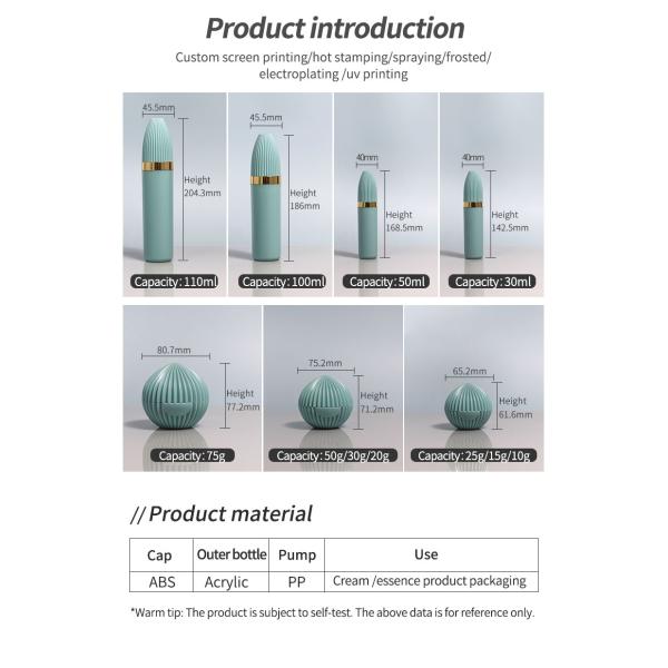 Tipo de bomba Con anillo de aluminio Oro negro Acrílico Crema cosmética Envasado Jar 30ml Botella de spray Envasado de lujo para el cuidado de la piel