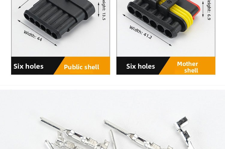 1.5 Series Waterproof Automotive 1 2 3 4 5 6 7 8 Pin Connector AMP Socket Plug Connector