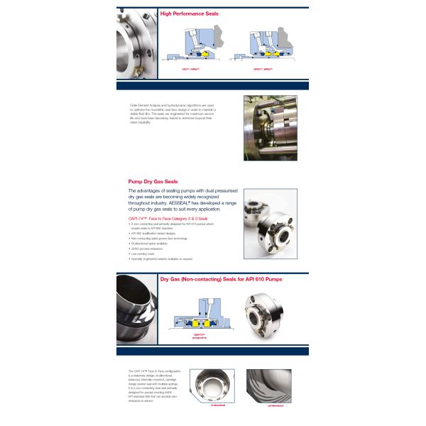 CAPI Mechanical Seal Aesseal Double Seal Bellow Mechanical Alloy 276
