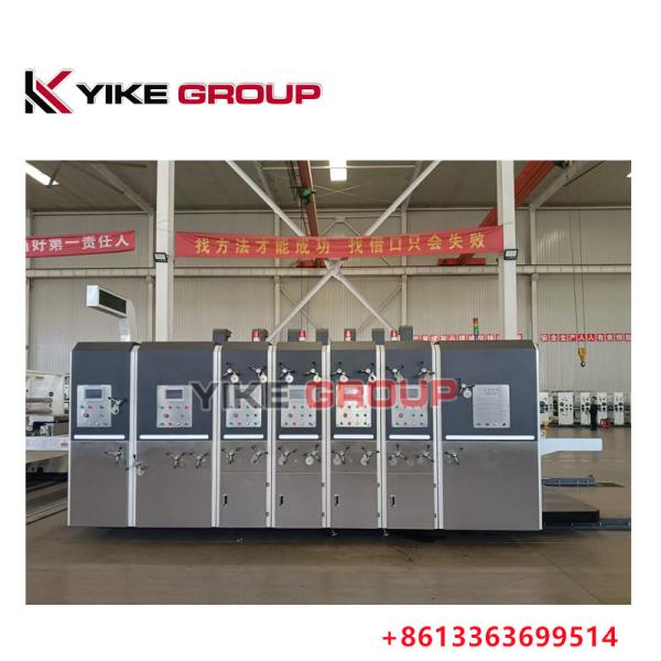 YIKE GROUP Corrugated Carton Box Lead Edge 2 Color Printer Die Cutter  Machine
