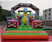 Château de rebondissement combiné gonflable de parcours du combattant de Jurassic Park pour la publicité