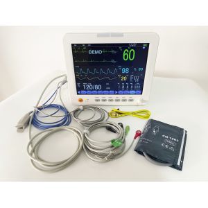 Lightweight 3.9 KG Multi Parameter Patient Monitor with 12.1 Inch Color TFT Display and Trolley/Wall Bracket Mountable Option