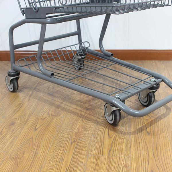 80L Сцинкованные тележки для супермаркетов Travellator Колесо Металлическая тележка для покупок