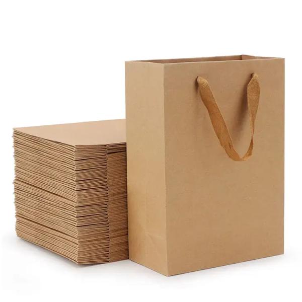 Customizable Pink Kraft Paper Bag Carton Packaging Luxury Style Custom Logo Handles Jewelry Perfumes Crafts Christmas Gifts