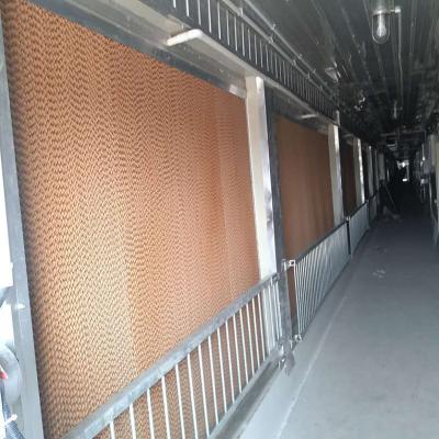 Brown Black 1m 1.2m Cooling Pad For Poultry House Evaporative Cooling System