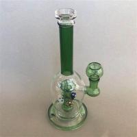 O vidro colorido da cafeteira Bongs a tubulação de água de vidro de fumo grossa verde do óleo