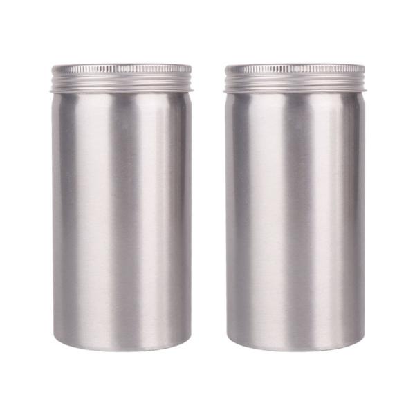 Food Safe 10ml To 300ml Aluminum Canisters Cylinder Coffee Bean Tea Jar Packaging