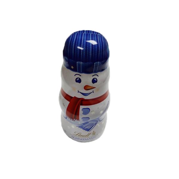 Snowman Shaped Gift Tin Can For Christmas Presents Packing Customized Logo