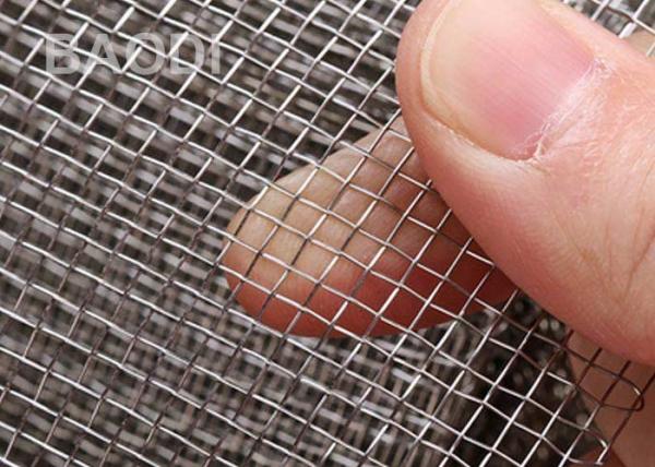 Woven 304 Stainless Steel Crimped Wire Mesh Structure Firm