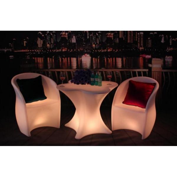 Modern Flash Led Patio Furniture IP54 Light Up Garden Chairs Wear Resistance