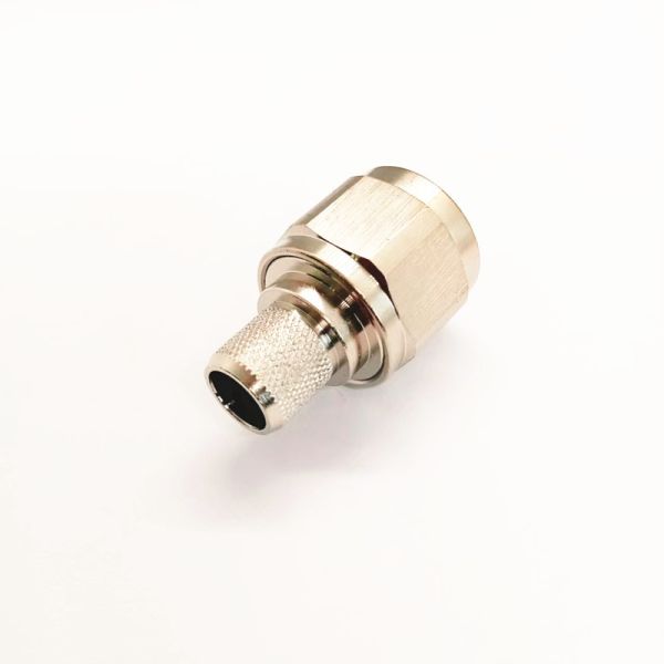 N Type Male Crimp RF Connector Gold-plated Brass for LMR400 Coaxial Cable with DC-6GHz Frequency Range