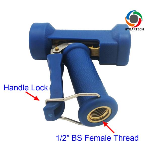Brass Industrial Água Quente Lavadora Azul Pistola Polímero Casa Lavar Limpeza