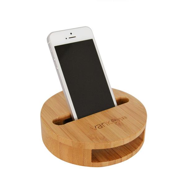Universal Wooden Wireless Speaker / Audio Sound Amplifier for 11mm Thickness Cell Phone