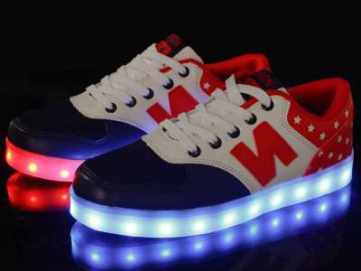 Dance Neon LED Light Up Sneakerss Remote Control For Music Festival