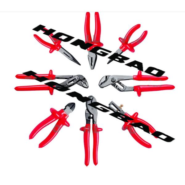 6 7 8" Combination Vde Plier Set 1000V Plastic Grip Handle AC Electrical Cutting