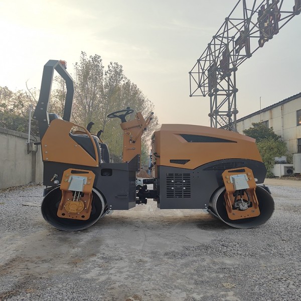 Double Drum Vibratory Old Used Road Roller  Heavy Duty Compactor