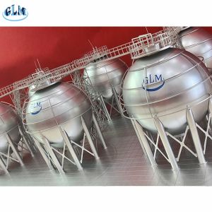 Stainless Steel LPG Spherical Storage Tank , Dish Head