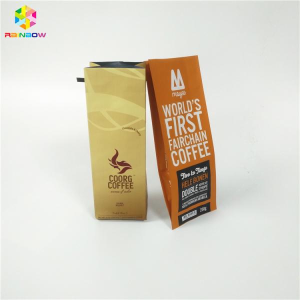 Flat Bottom Tea Bags Packaging Resealable k For Protein / Coffee Powder