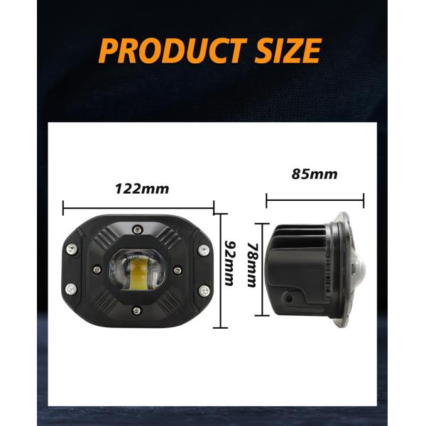 White Yellow Aluminum Black 24V Motorcycle Universal LED Headlight