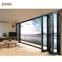 Aluminum Glass Sliding Folding Door Patio Exterior Bifold Doors Double Glazing Aluminum Bi Folding Door For Store