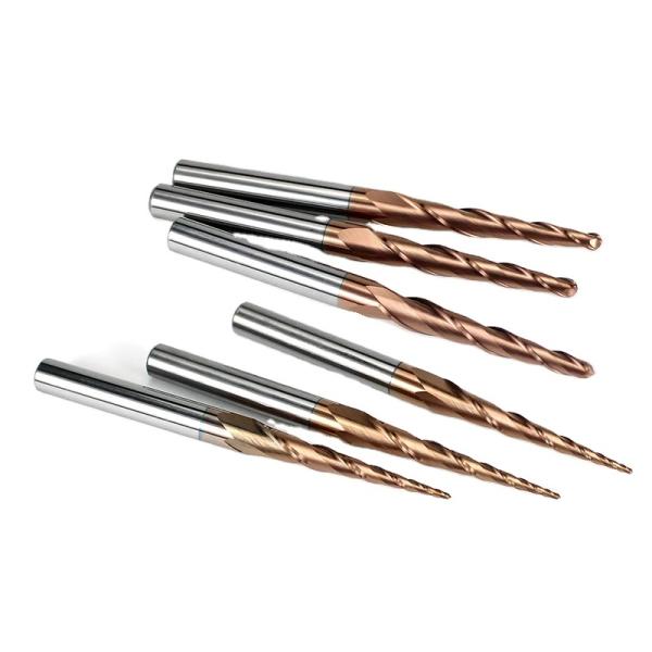 YingBa Wholesale Price 8mm CNC Wood Router Bit Diamond 2Flute Spiral Tapered Ball Nose End Mil Milling CNC Cutter  for Wood MDF