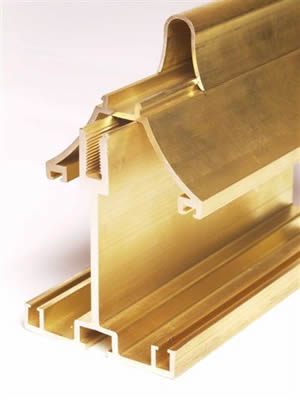 Wear Resistant Brass Extrusion Profiles , Hpb59-1 Extruded Metal Shapes