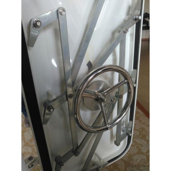 White Plastic Coating Treatment Marine Doors / Marine Steel Watertight Hatch Door