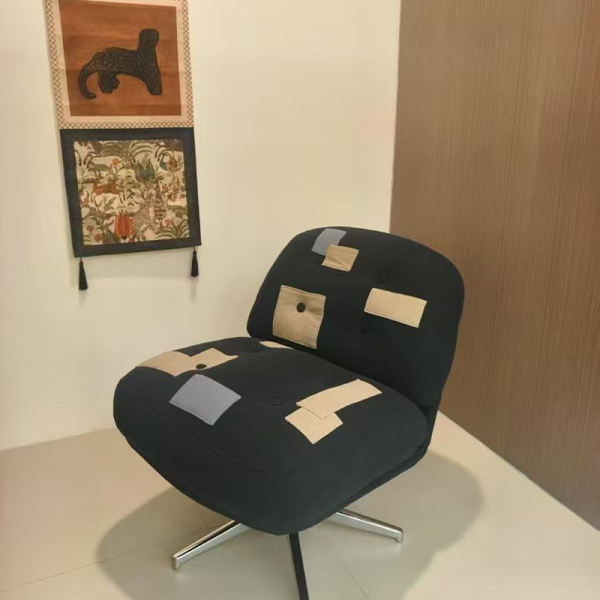 Modern Minimalist Single Seat Lazy Lounge Chair Office Chair Home Living Room Swivel Sofa Chair Recliner Eco-Friendly AcreECO