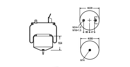 6605NP01 Contitech Air Ride Suspension Spring Truck  OE 3171692
