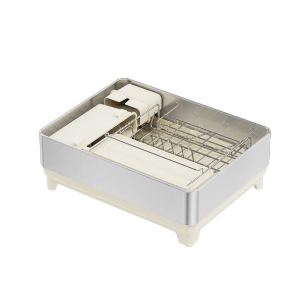 Multifunctional Kitchen Dish Rack Stainless Steel Dish Drainer And Organizer With Cup Holder And Cutlery Holder