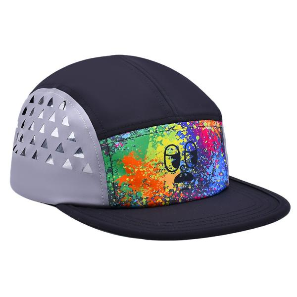 Contraste de costura Camper Cap com Sports Mesh Sweatband para atividades ao ar livre