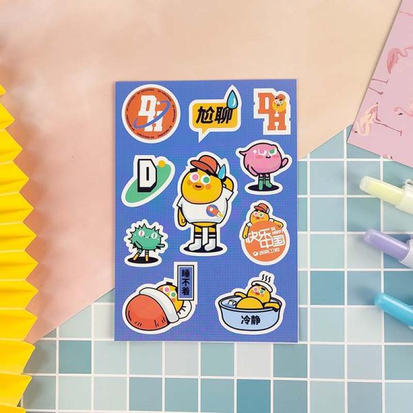 Printed DIY Waterproof Stickers Kindergarten Reward Cartoon Character Stickers