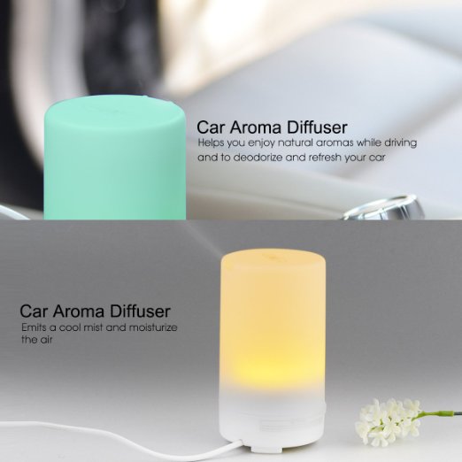 Portable Mini Small 70ml Car Aroma Essential Oil Diffuser USB Auto Shut-Off Aromatherapy Diffuser with 3 Time Setting