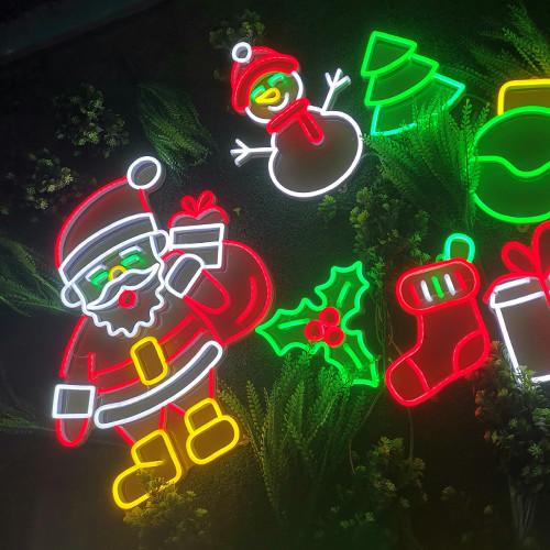 Le cadeau d'Ac100v a mené l'enseigne au néon aucun Noël fragile Santa Claus Cuttable Waterproof