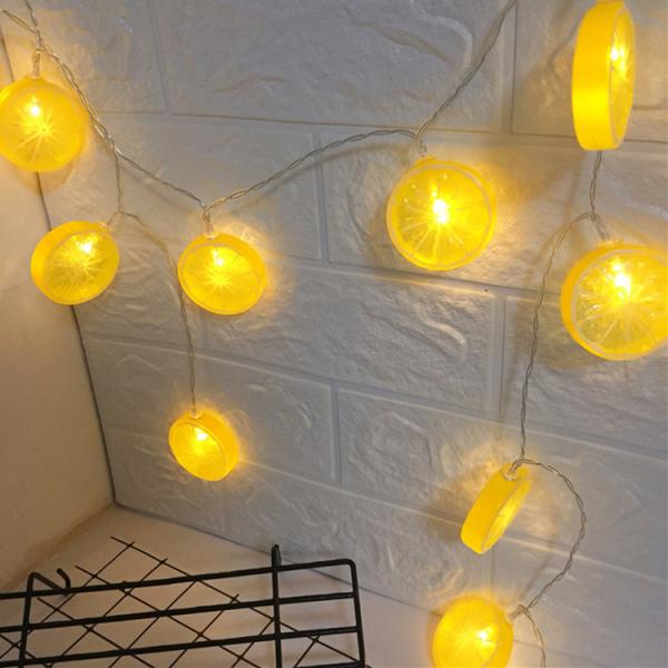 Fruit Lemon Slice String Lights USB LED Flashing Garland Hanging Lamp Battery Powered Indoor Outdoor Lighting Night Light