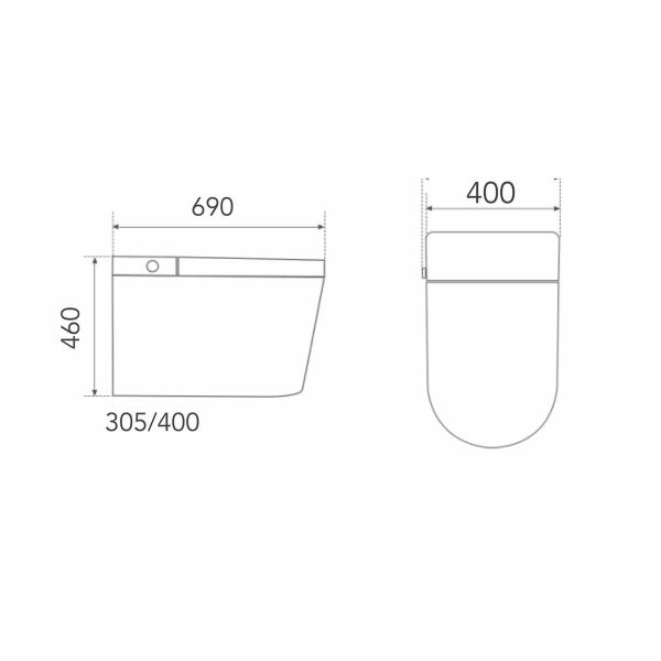 Remote Control Modern Smart Toilet Bathroom Siphonic WC Orin ORU81