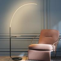 La chambre à coucher en aluminium de fer a mené la lampe debout noire réglable intelligente de lumière moderne de plancher