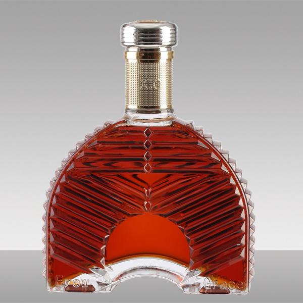 Cor personalizada 700ml 750ml garrafa de vidro de brandy para conhecedores e entusiastas de vinho