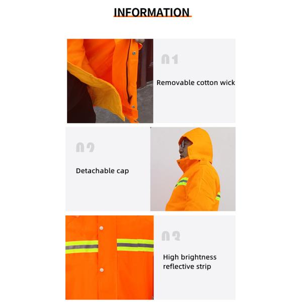 Winter Cycling Reflective Safety Clothing Sanitation Work Clothes Oxford Fabric