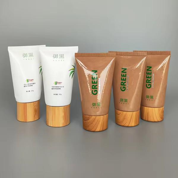 100 ml - 300 ml Tuyaux en bambou Emballage Tuyaux en plastique pour le lavage du visage