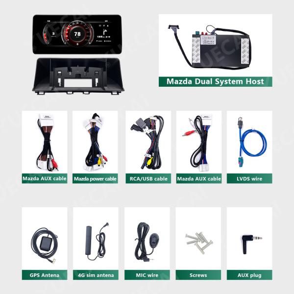 QLED Display Car DVD Player Carplay Android Auto Mazda3