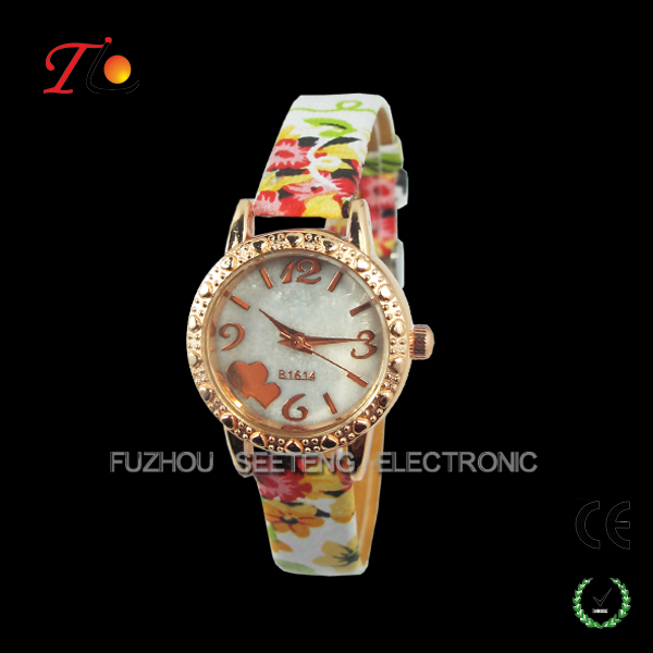 Colorful leather band lady fashion watches trave watch for young girls