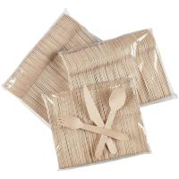 La bifurcación de madera disponible de encargo del cuchillo de la cuchara de la cocina fijó el sistema de madera de los platos y cubiertos