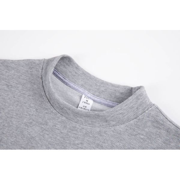 Gray Long Sleeve Shirt 90% Cotton Casual T-Shirt for Comfortable Wear