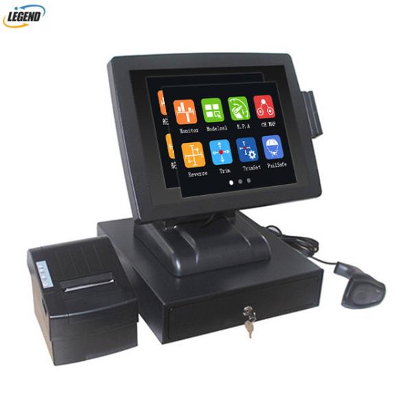 Resistive Touch Screen Retail Restaurant Pos System Windows 10 With 8 LED Display
