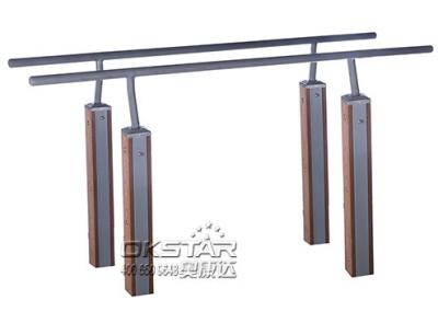 outdoor exercise equipments WPC materials based double bar with TUV certificates