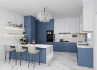 Armoires de cuisine en laque sur mesure Design moderne avec l'île de cuisine Armoire de rangement de cuisine moderne