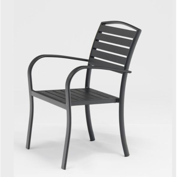 Modern Cafe Shop Garden Waterproof Sillas De Comedor Metal Armrest Cast Aluminium Chairs Indoor Outdoor Patio Furniture