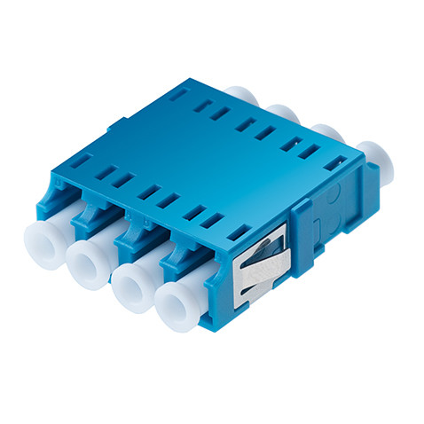 Lightweight Fiber Optic Adapter , LC Quad Adapter Low Insertion Loss